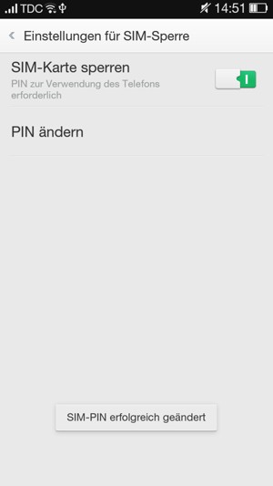 Ihre SIM-PIN wurde geändert
