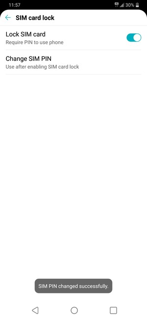 Your SIM PIN has been changed