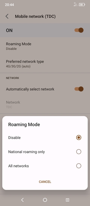 Select your preferred option