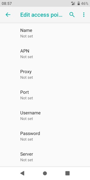 Enter MMS information