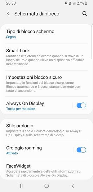 Il tuo telefono è ora protetto dal blocco schermo