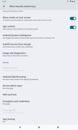 Scroll to and select SIM card lock