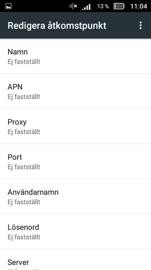 Ange internetinformation