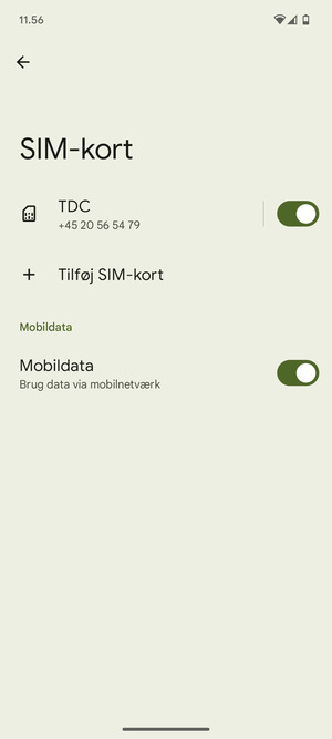 Vælg Tilføj SIM-kort