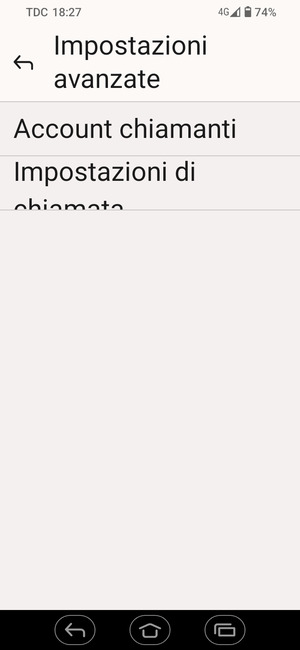 Seleziona Impostazioni di chiamate