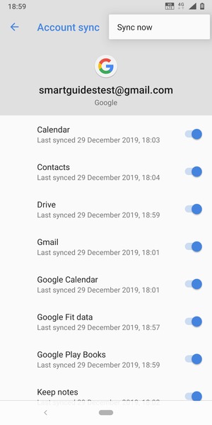 Select Sync now