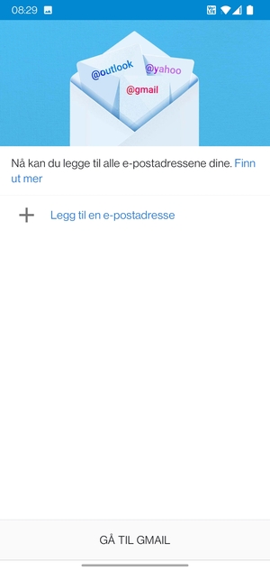Velg Legg til en e-postadresse