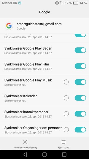 Dine kontakter fra Google vil nu blive synkroniseret til din smartphone