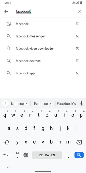Geben Sie den Namen der App ein und wählen Sie Suchen