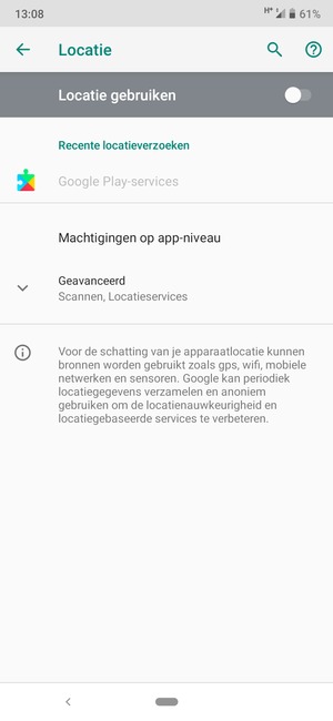 Schakel Locatie gebruiken uit