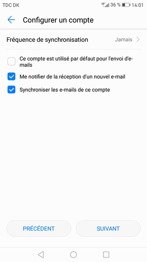 Sélectionnez SUIVANT