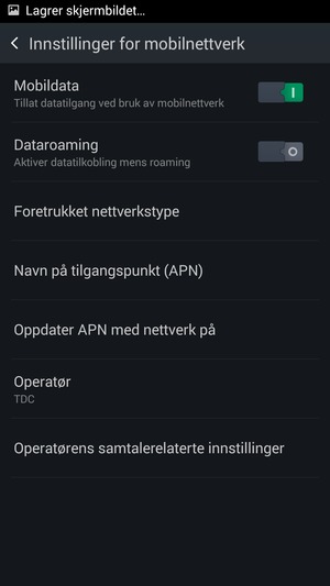 For å bytte nettverk hvis det oppstår nettverksproblemer, velg Operatør