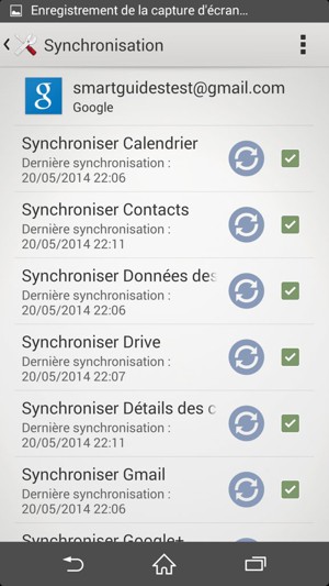 Vos informations seront synchronisées