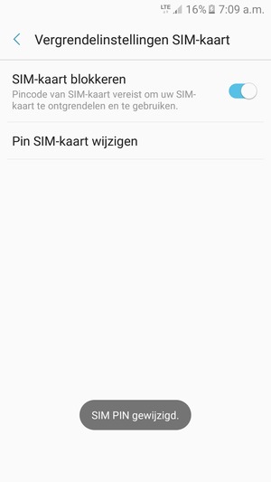 Uw SIM PIN is gewijzigd