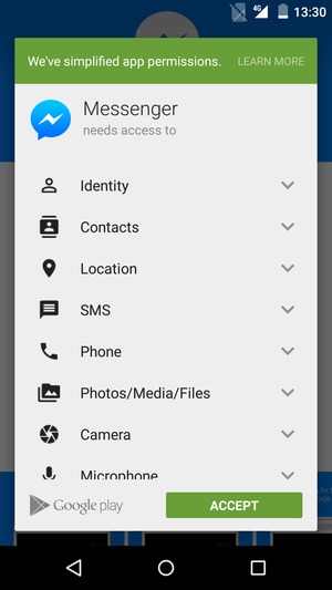 Select ACCEPT