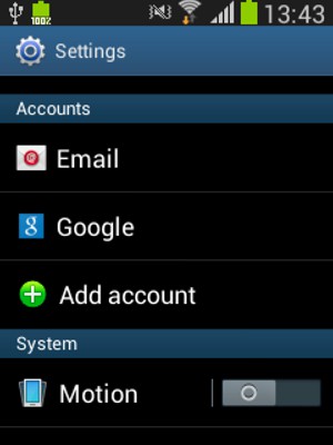 Return to the Settings menu and select Google
