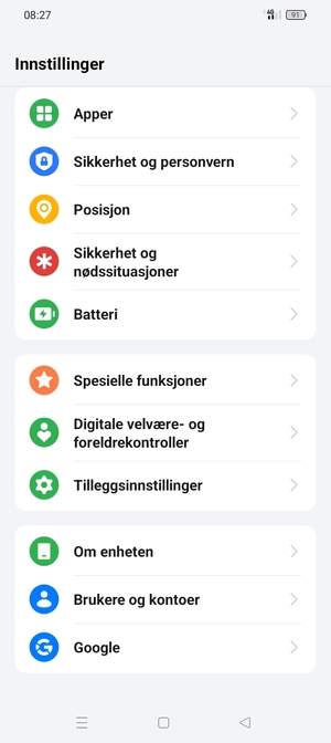 Bla til og velg Brukere og kontoer