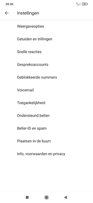 Selecteer Voicemail