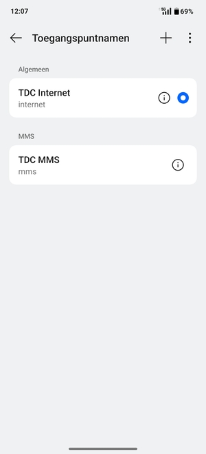 Uw telefoon is nu geïnstalleerd voor mms