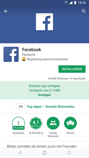 Wählen Sie INSTALLIEREN