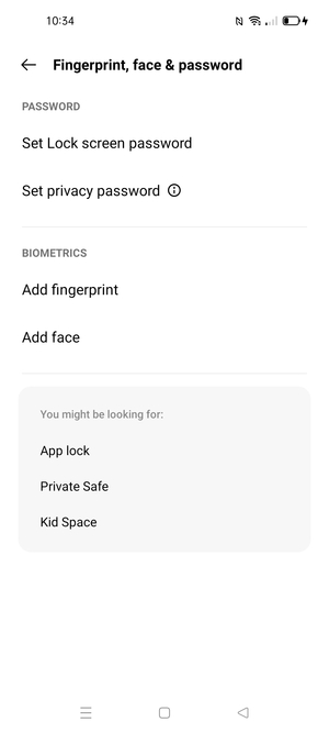 Select Set Lock screen password