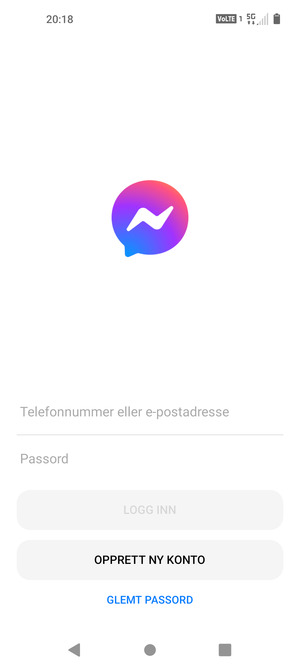 Applikasjonen er klar til bruk