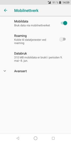 Velg Avansert