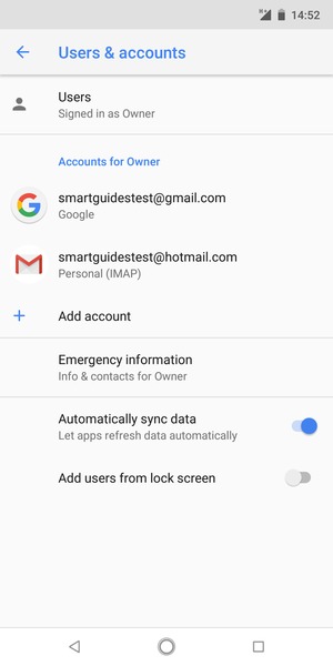Select your Google account