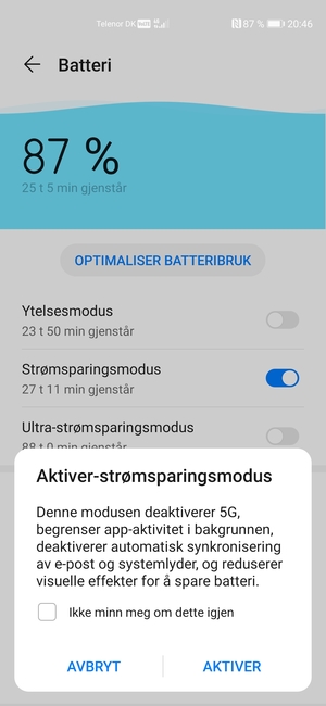 Velg AKTIVER