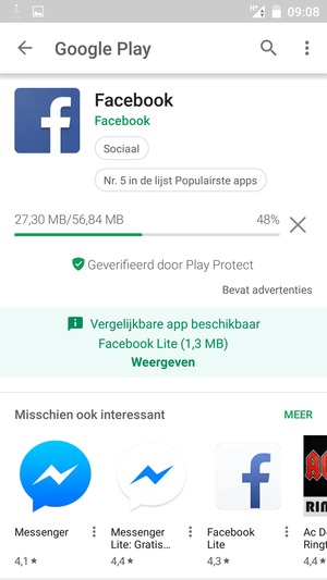 Wacht tot het installatieproces beëindigd is