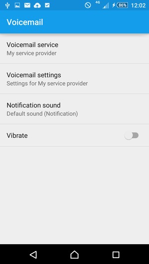 Select Voicemail settings