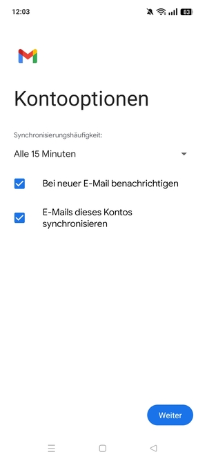 Wählen Sie Weiter