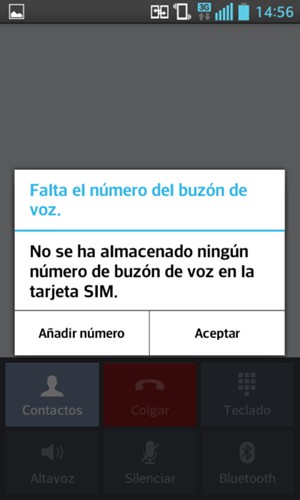 Si el correo de voz no está configurado, seleccione Añadir número