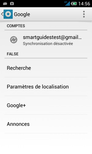 Sélectionnez votre compte