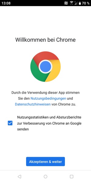 Wählen Sie Akzeptieren & weiter