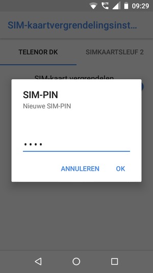 Voer uw Nieuwe SIM-PIN in en selecteer OK