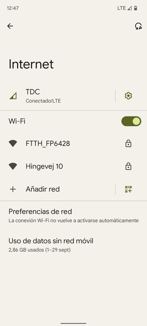 Seleccione la red inalámbrica a la que desea conectarse
