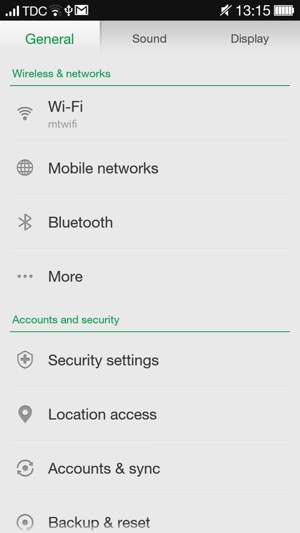 Select Wi-Fi