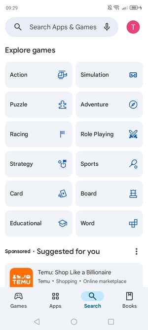 Select the Search bar