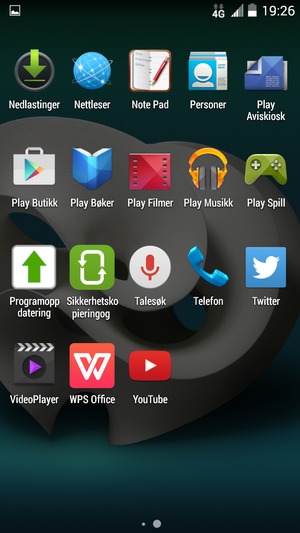Bla til og velg Programoppdatering