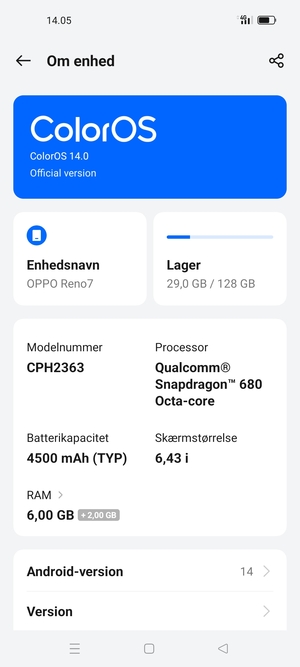 Select ColorOS