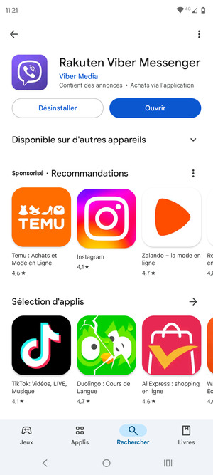 Sélectionnez Ouvrir