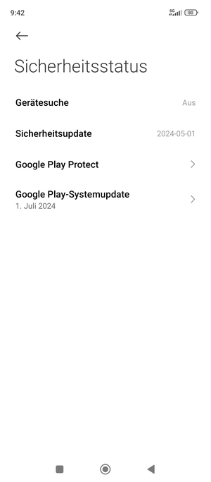 Wählen Sie Google Play-Systemupdate