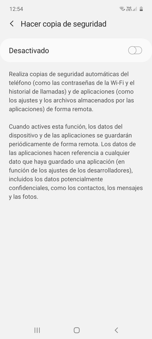 Active Hacer copia de seguridad