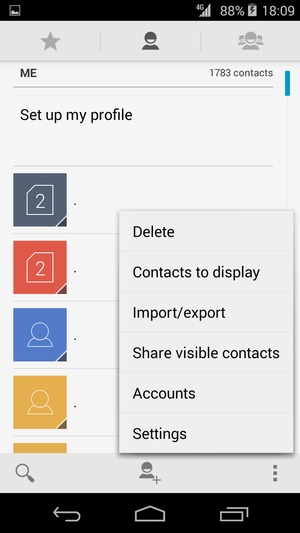 Select Import/export