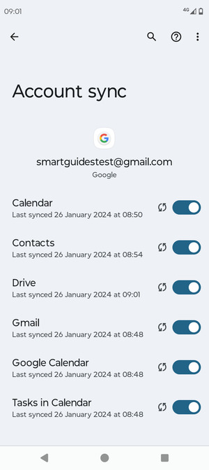Make sure Contacts is selected