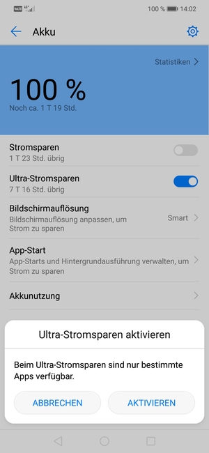 Wählen Sie AKTIVEREN