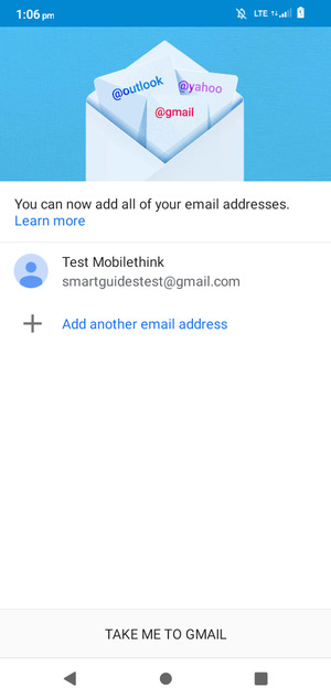 Select TAKE ME TO GMAIL