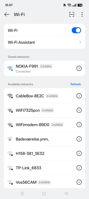 You are now connected to the Wi-Fi network
