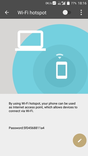 Selecteer Wifi-hotspot instellen